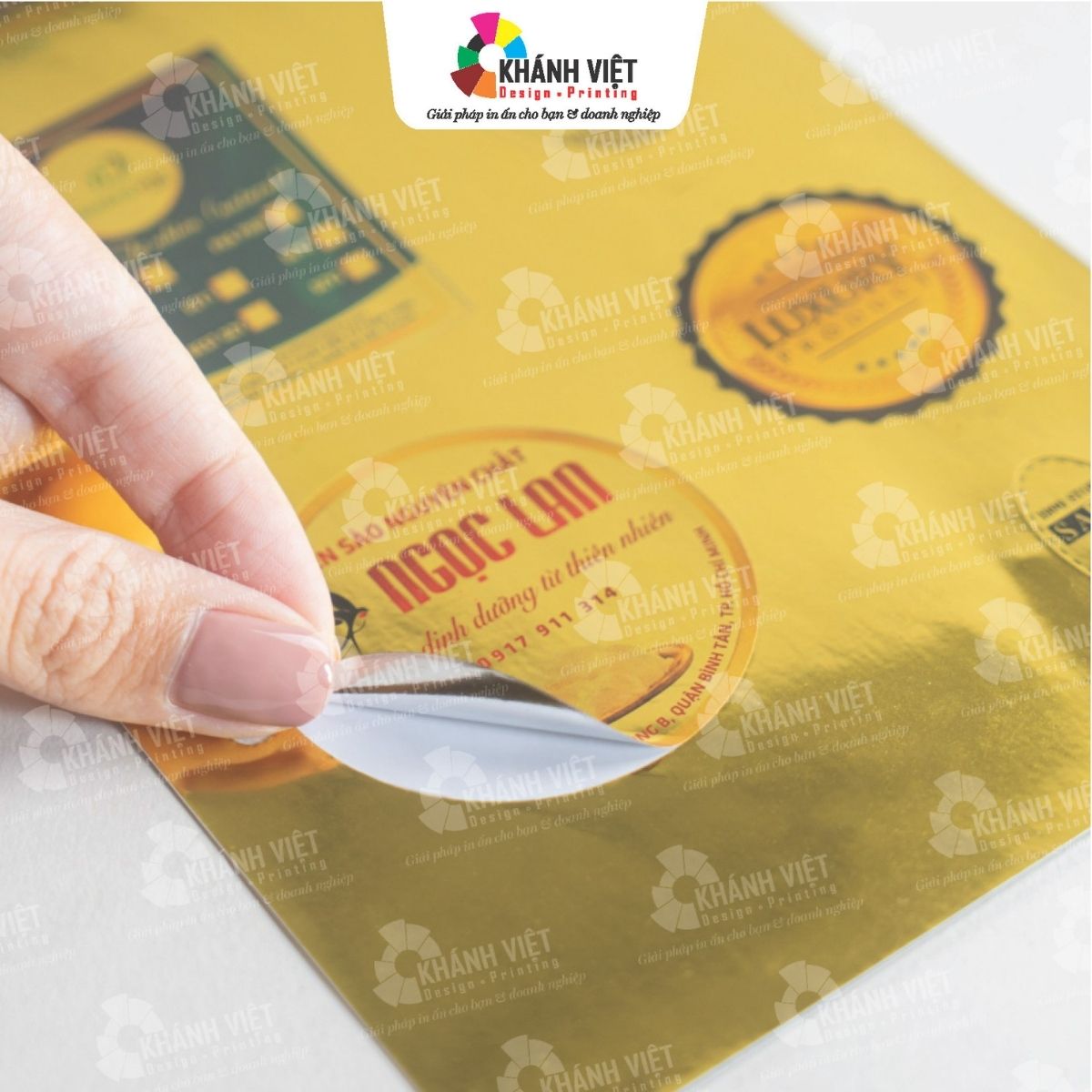 Ưu điểm của decal tem nhãn xi vàng, xi bạc