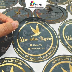 Mẫu tem nhãn decal xi vàng đẹp mắt - 19