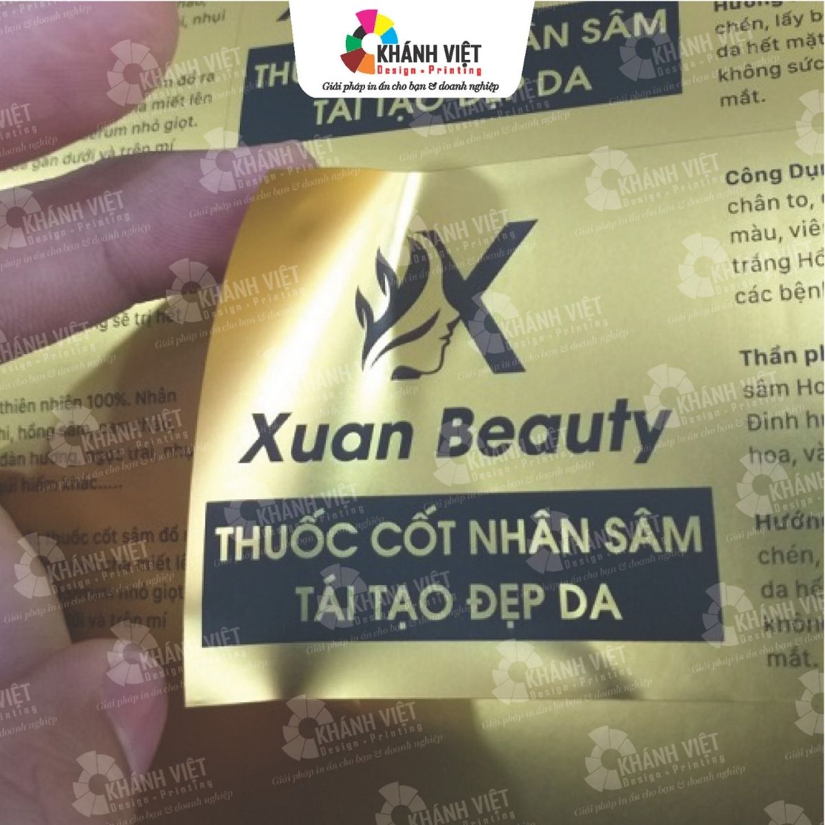 Nhãn dán mỹ phẩm, thực phẩm cao cấp
