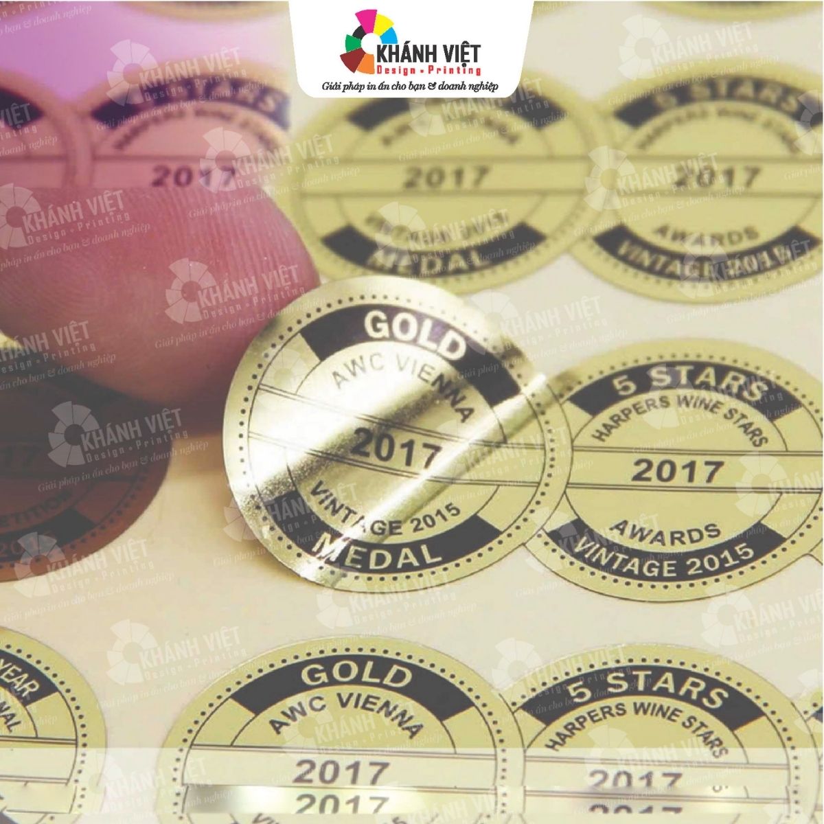 Mẫu tem nhãn decal xi vàng đẹp mắt - 9