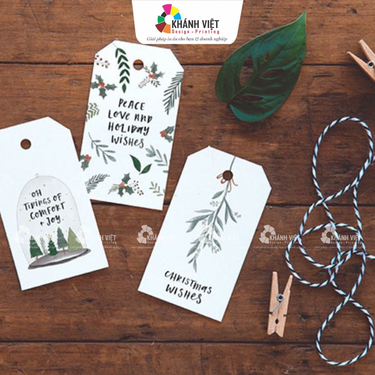Tag quà tặng cắt 2 góc độc đáo