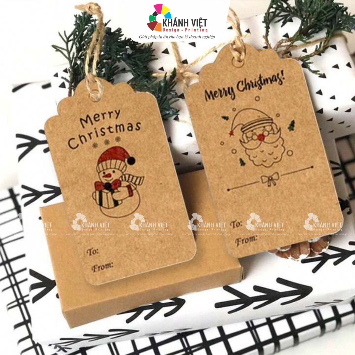 Tag quà tặng Kraft đẹp
