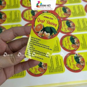 Chất liệu dùng để in tem dán hoa quả, trái cây đẹp