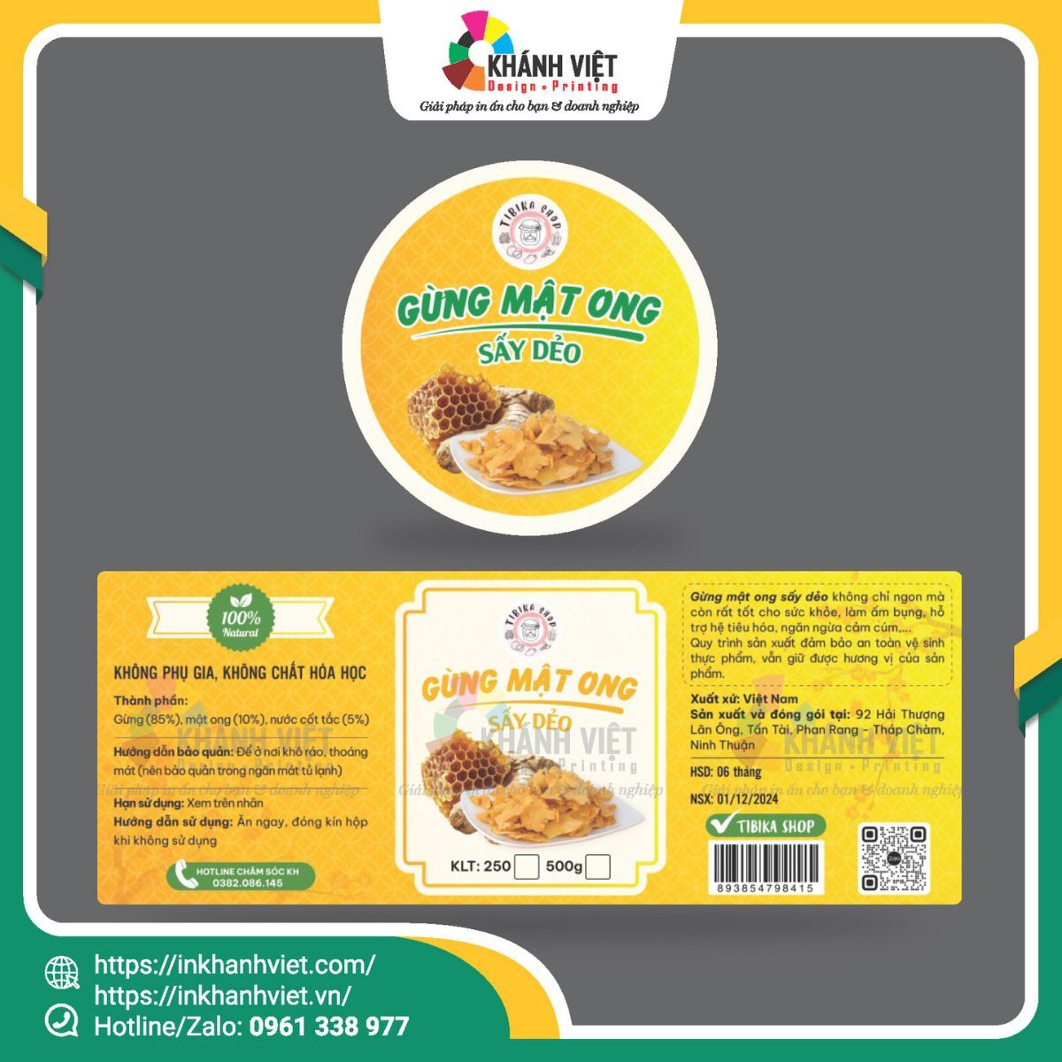 Kiểu dáng và kích thước của tem nhãn mứt tết đẹp