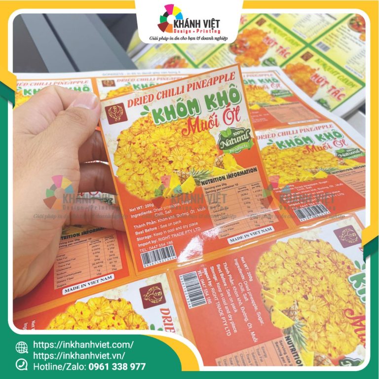 Tem nhãn mứt khóm