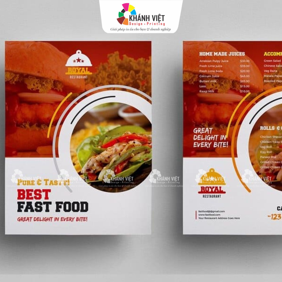 Mẫu tờ rơi đẹp cho nhà hàng, quán ăn - 14