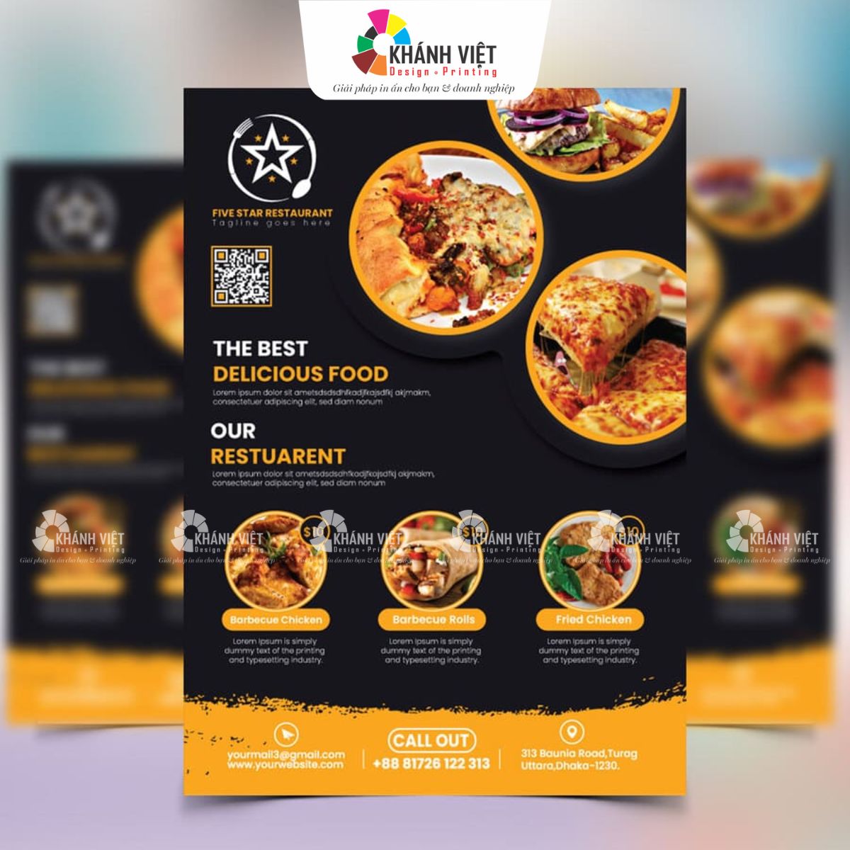 Mẫu tờ rơi đẹp cho nhà hàng, quán ăn - 15