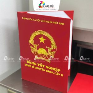 In bìa đựng bằng tốt nghiệp