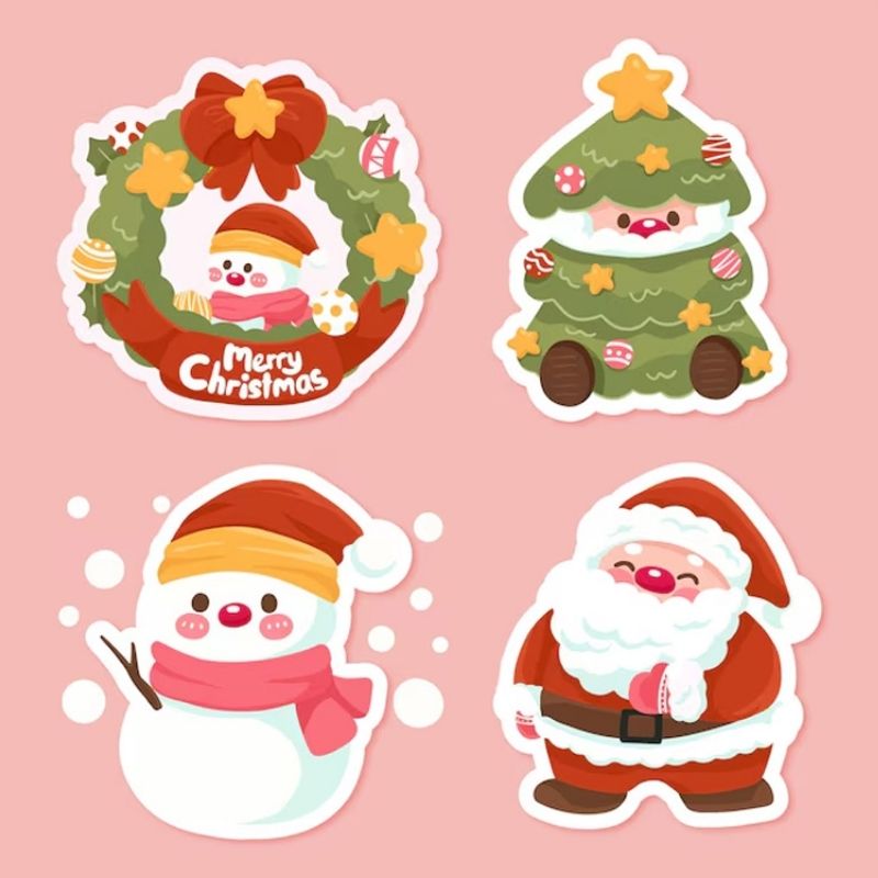 Mẫu sticker giáng sinh đẹp - 1