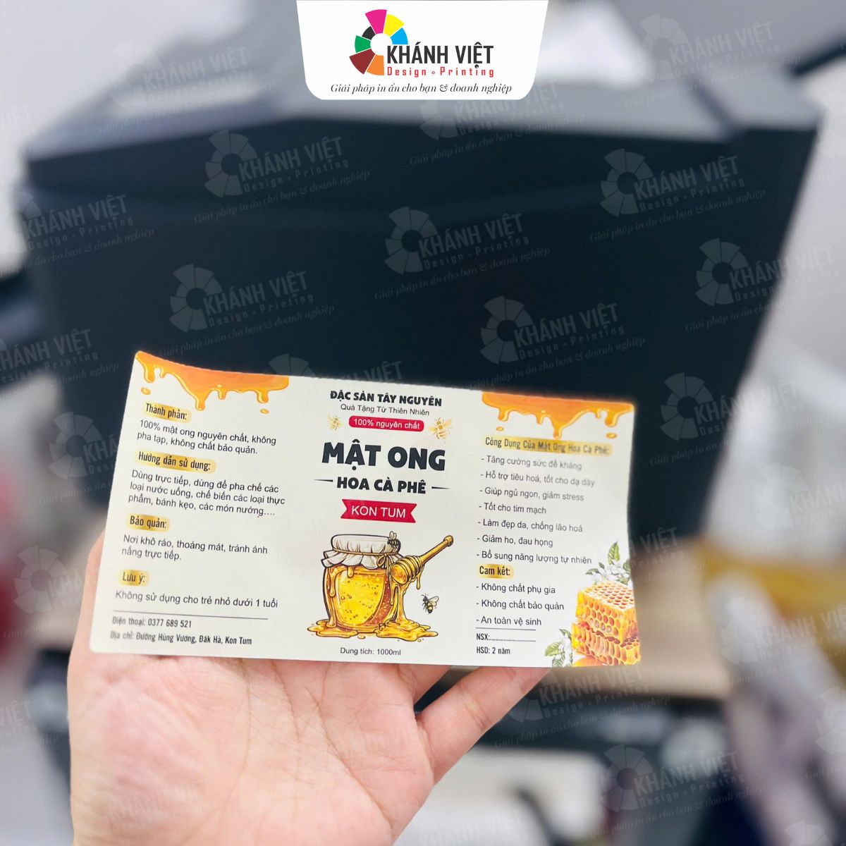 Tem giấy mật ong theo yêu cầu