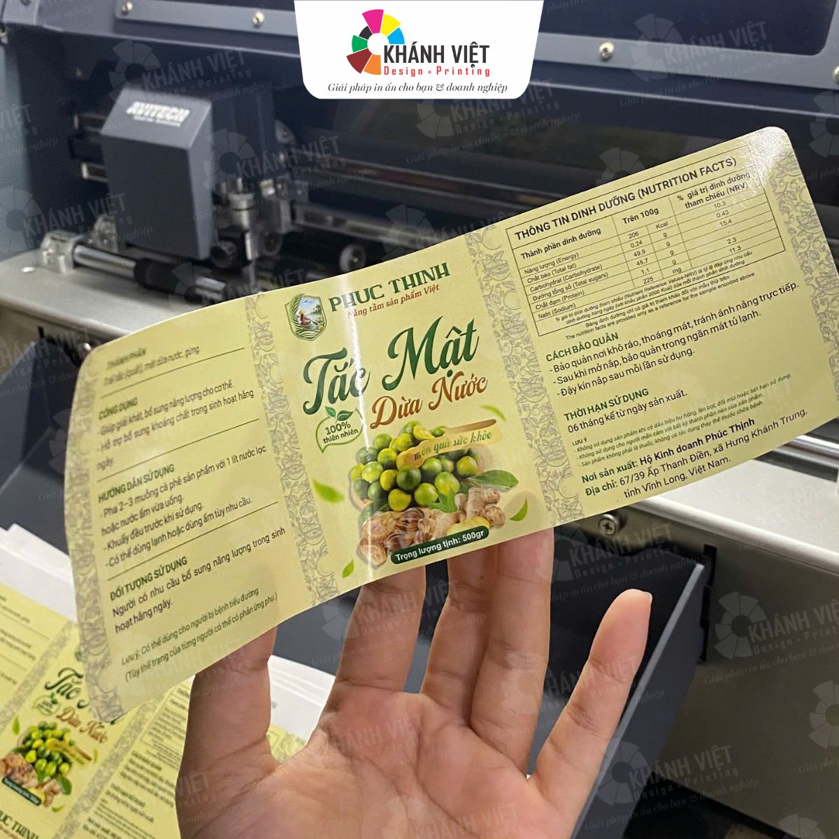 Decal đẹp dán chai mật ong