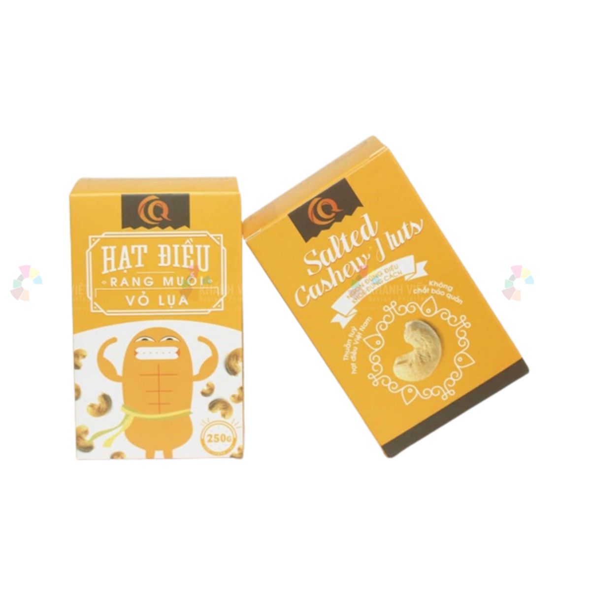 Hộp giấy hạt điều nắp gài