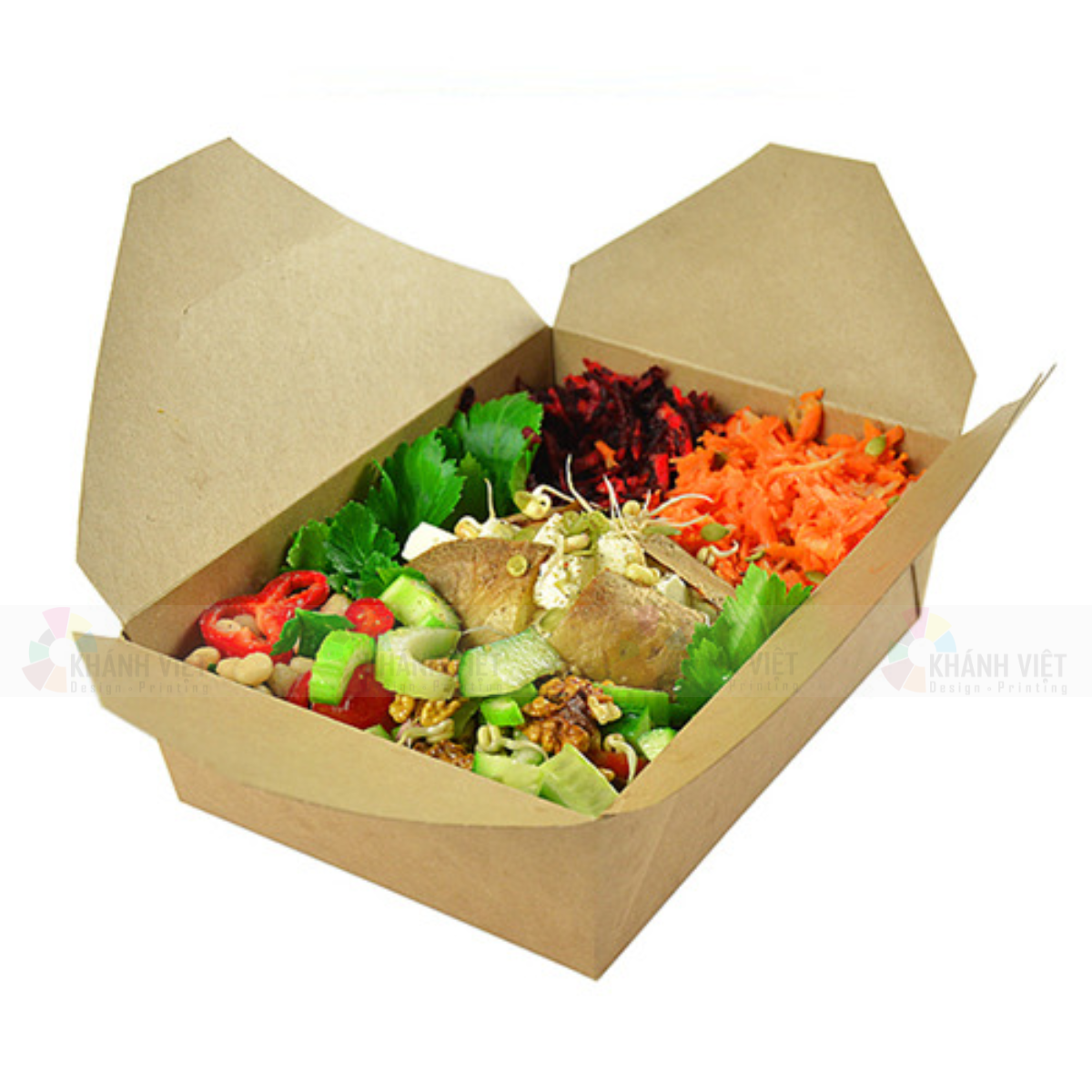 Hộp giấy đựng salad đẹp