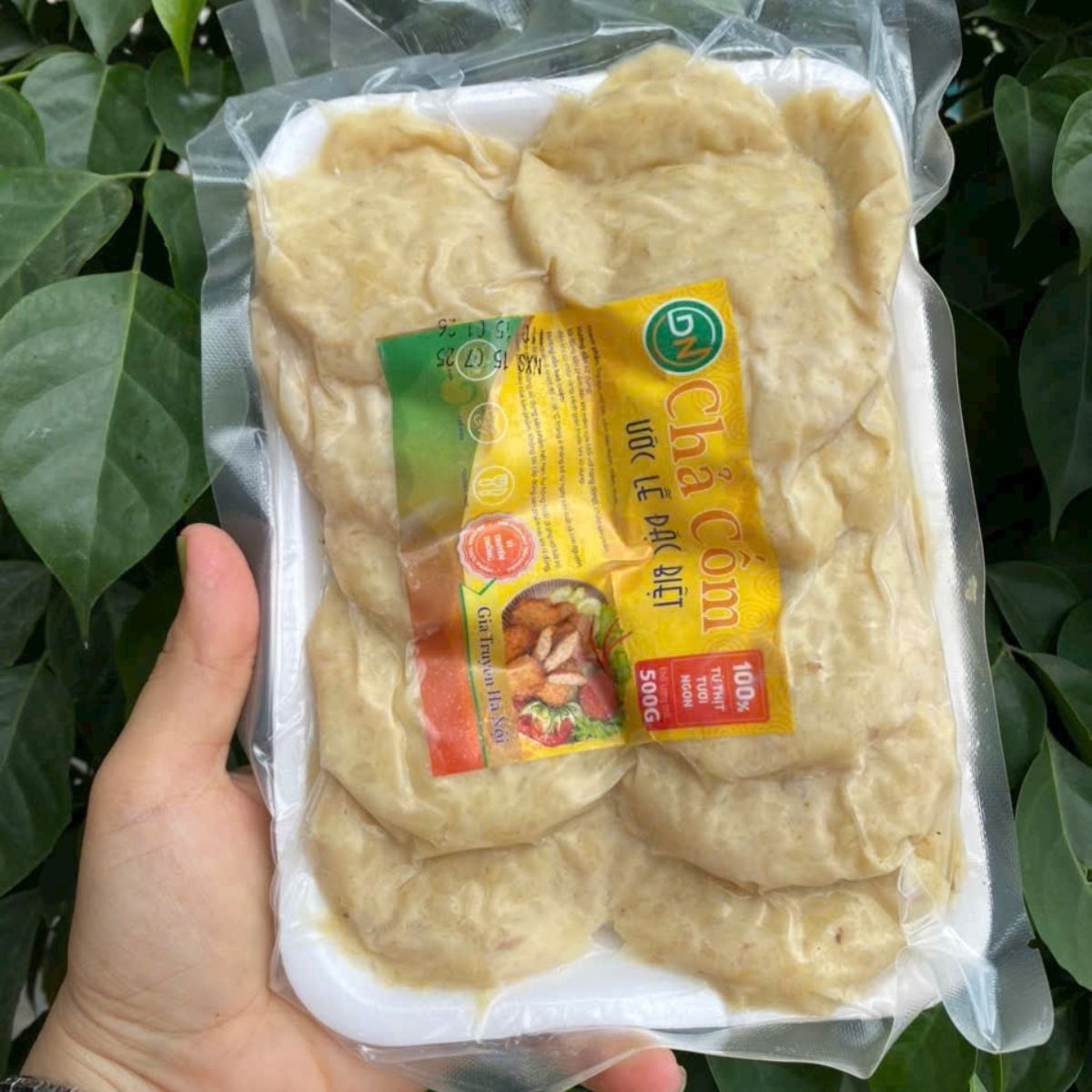 Tem nhãn chả cốm nhiều màu