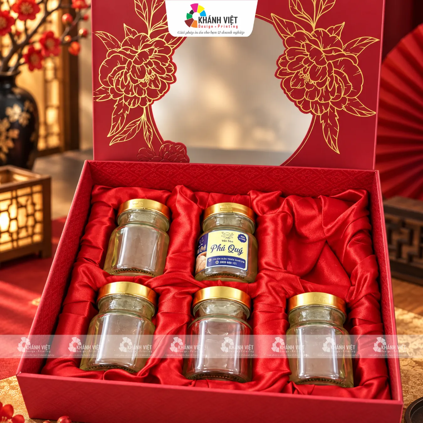 Hộp cứng nắp rời đựng yến sào
