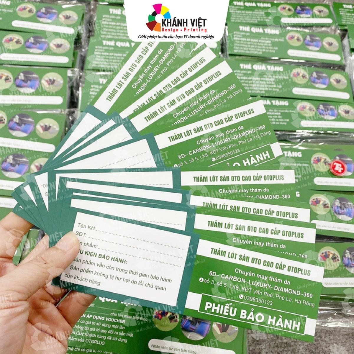 Phiếu bảo hành ấn tượng