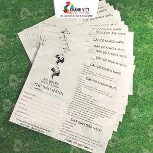 Thẻ bảo hành chuyên nghiệp