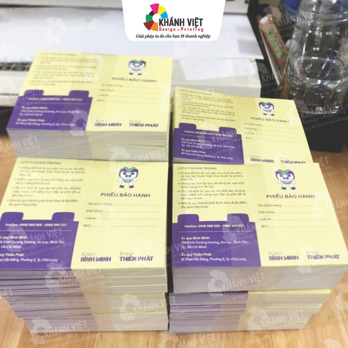 Phiếu bảo hành đẹp, bắt mắt