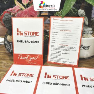 Phiếu bảo hành cho các cửa hàng