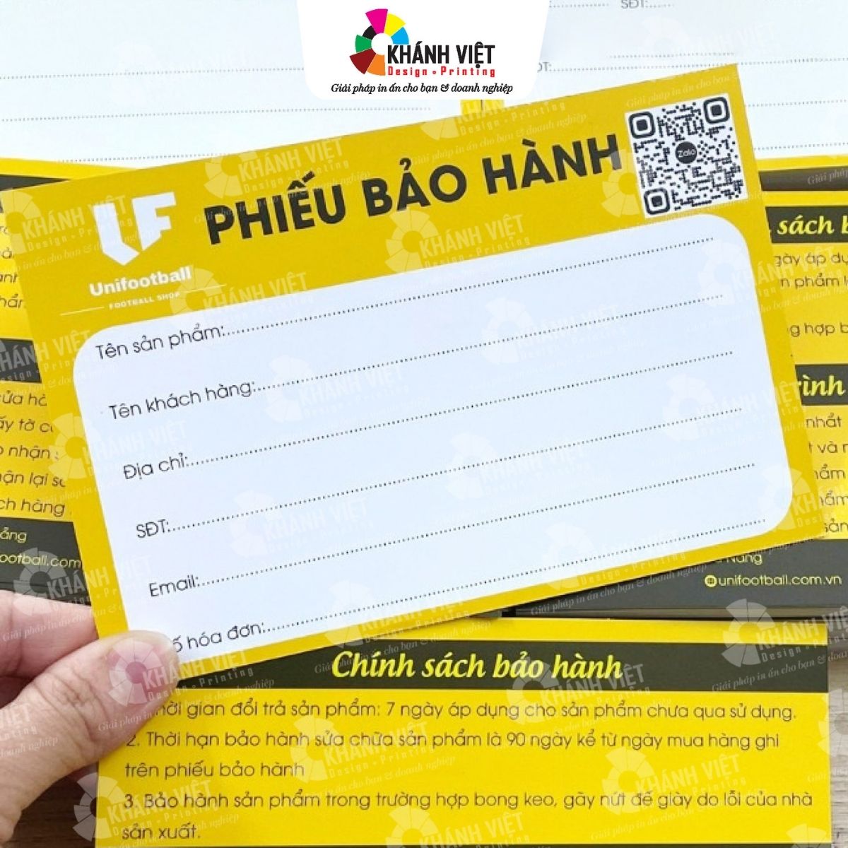 Tại sao nên đặt in thẻ bảo hành sản phẩm tại In Khánh Việt