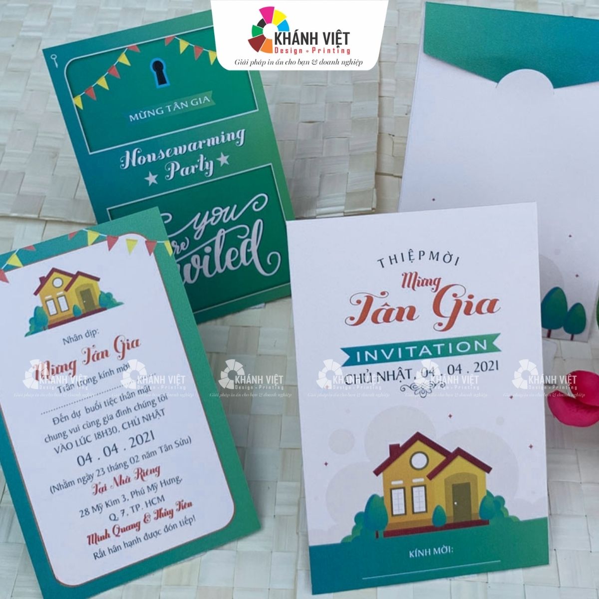 Chất liệu in thiệp mời tân gia