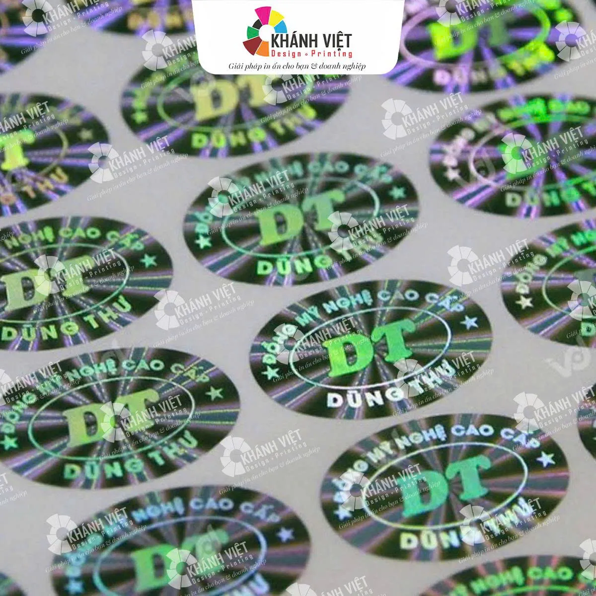 Decal 7 màu được làm từ chất liệu hologram