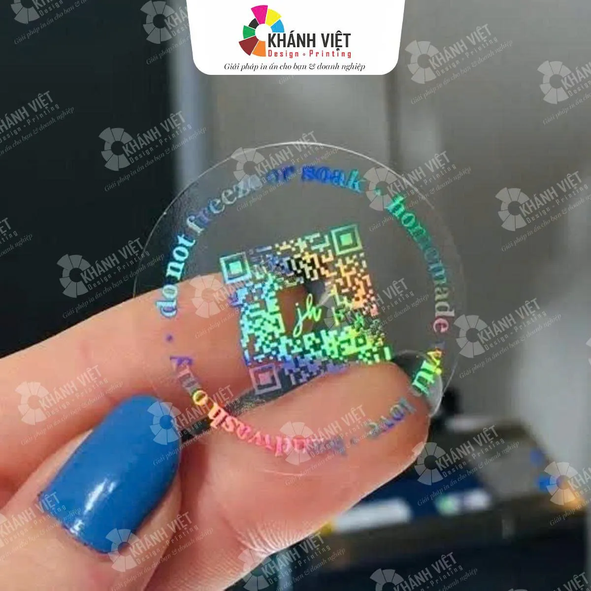 In decal 7 màu từ hologram trong