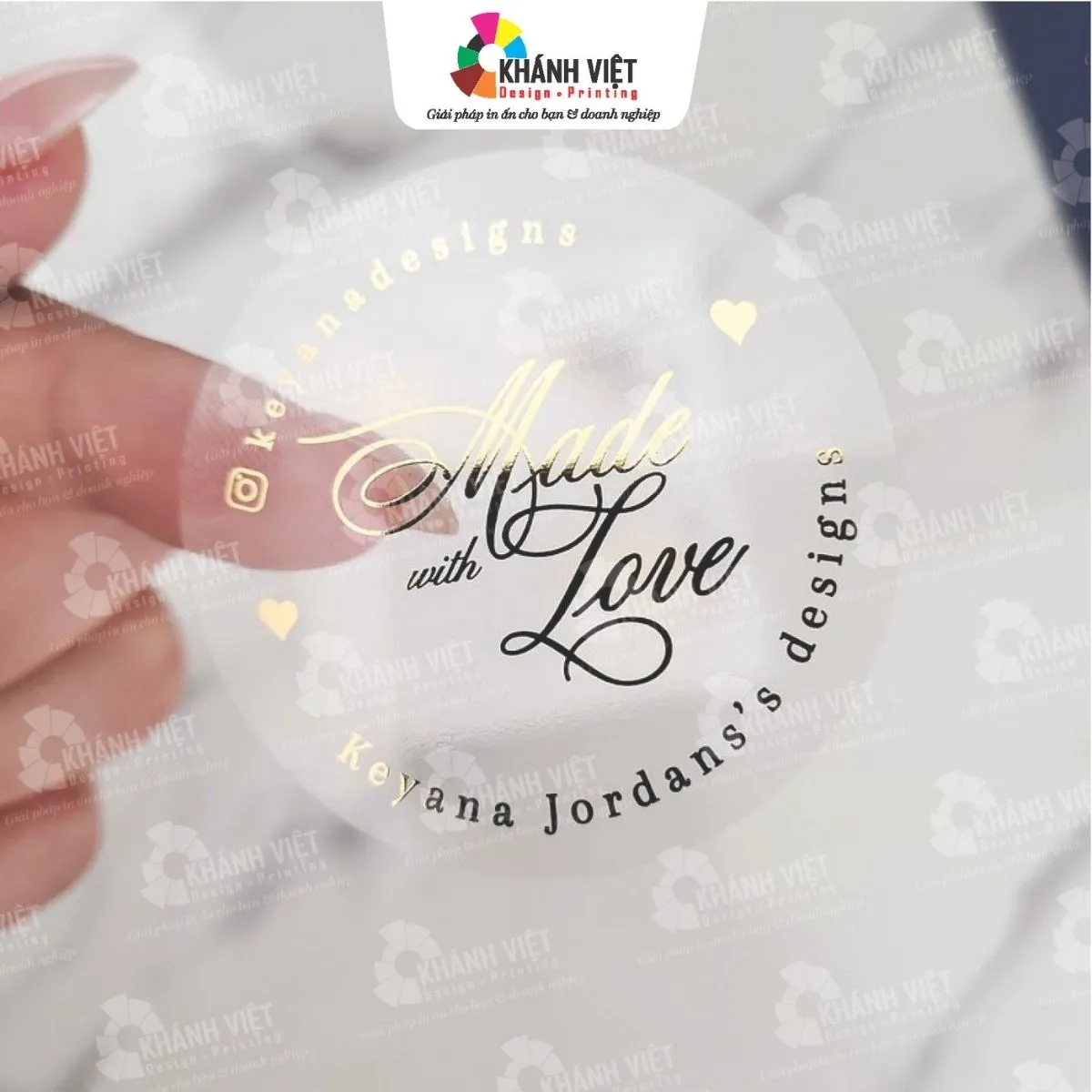 Mẫu decal pet trong suốt