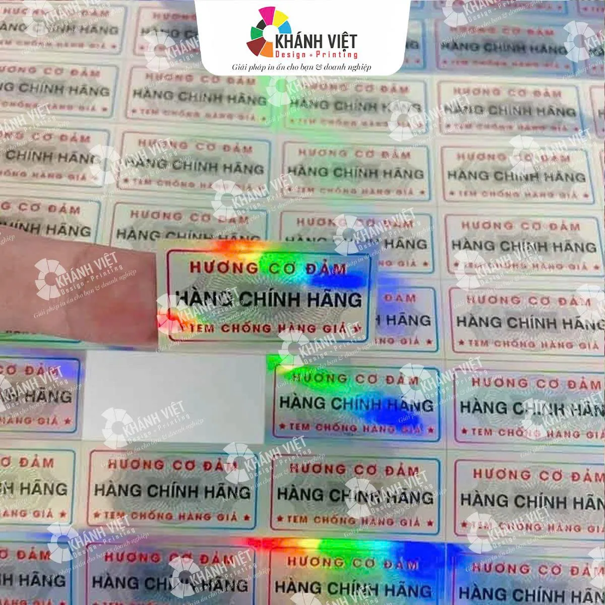 Sử dụng công nghệ in tem hologram không dùng mực in 