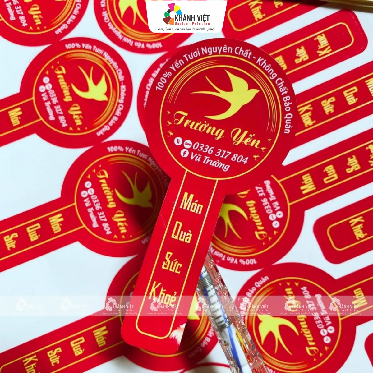 Mẫu decal giấy yến sào