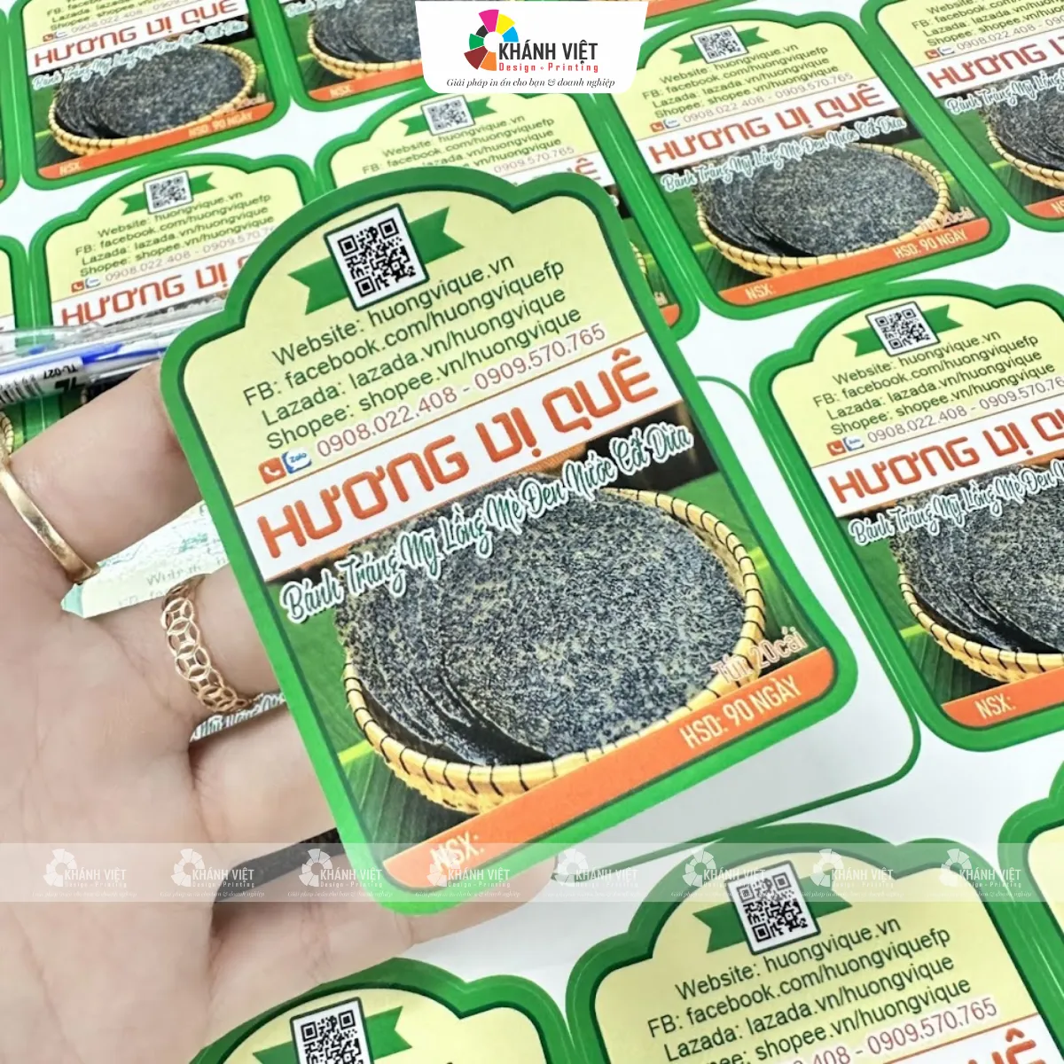 Mẫu in decal giấy sản phẩm