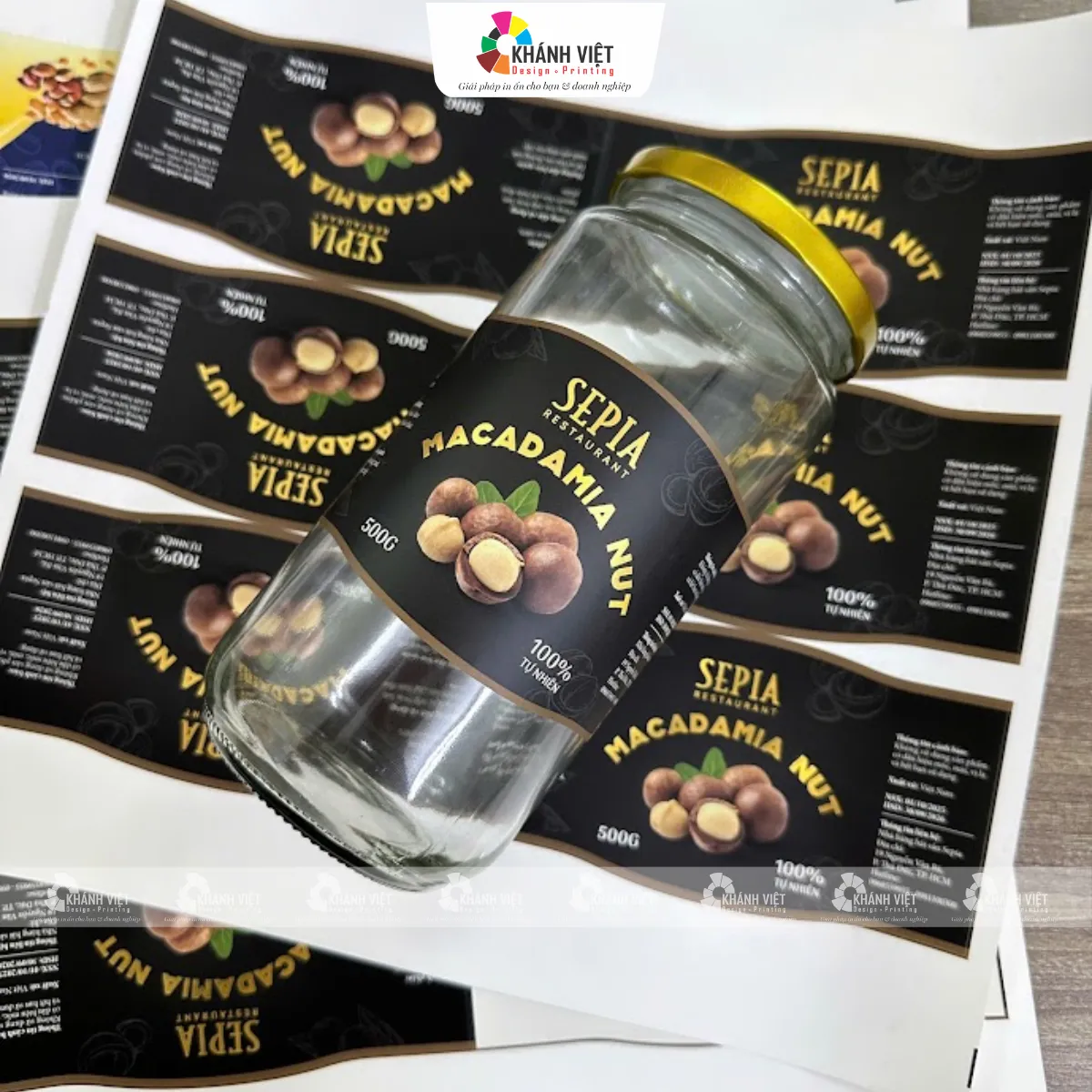 Mẫu in tem nhãn dán đồ uống