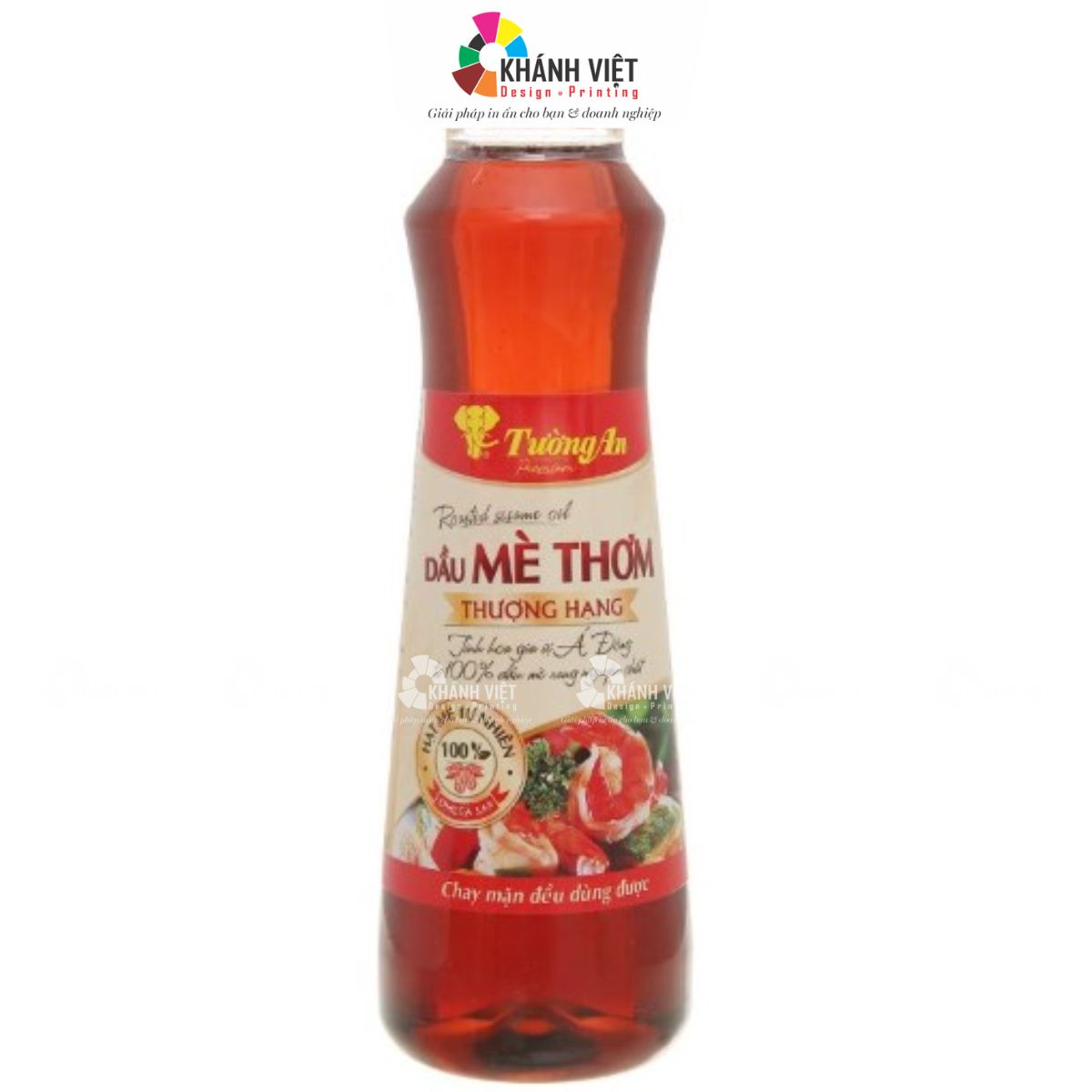 Tem nhãn dầu ăn, dầu lạc, dầu thực vật đẹp - 016