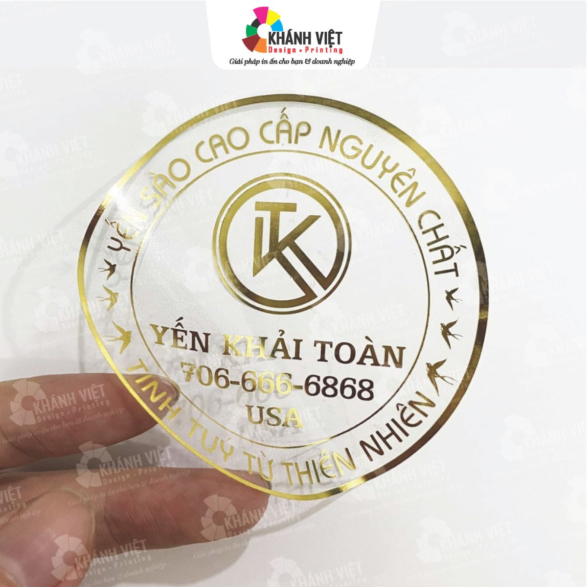 Logo yến ép kim