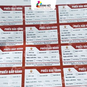In tem bảo hành