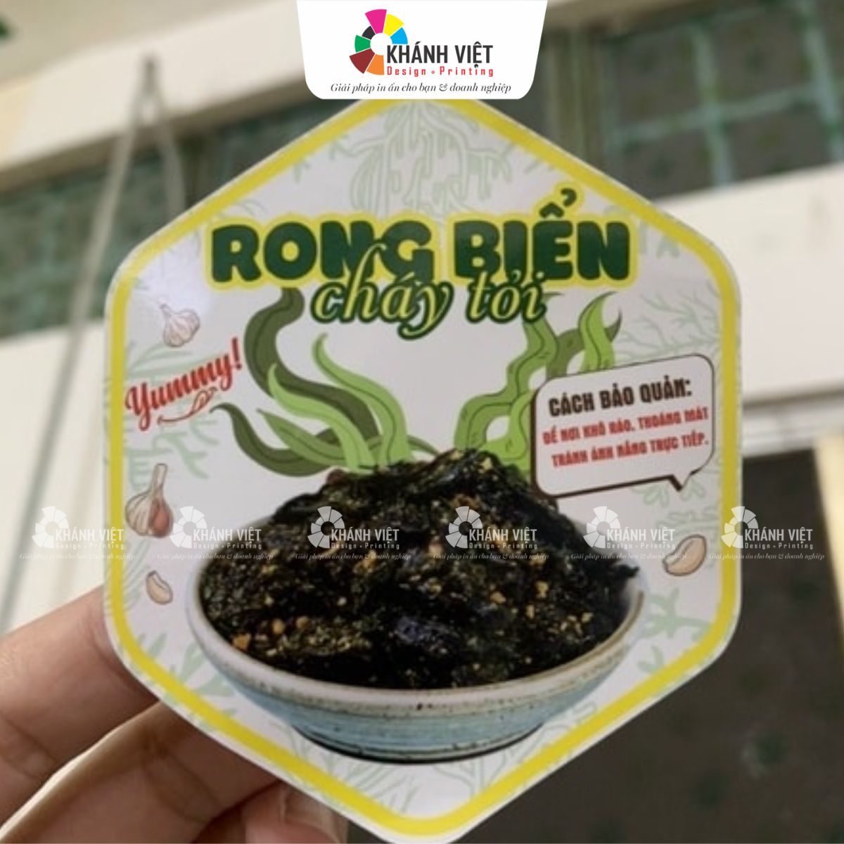 Mẫu tem nhãn rong biển đẹp, ấn tượng - M2