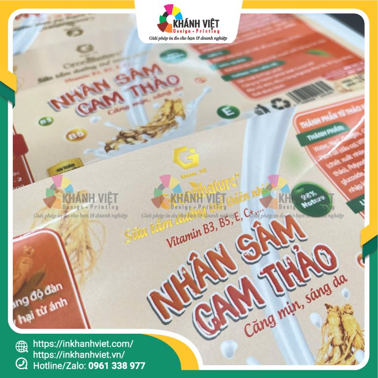 Tem nhãn đẹp dán chai sữa tắm ấn tượng - M4