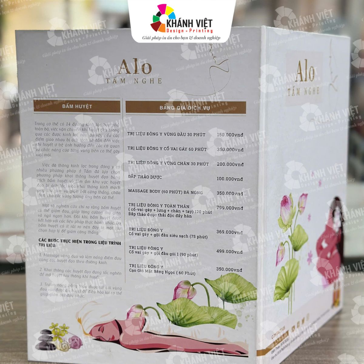 Quy cách in menu spa mà các tiệm làm đẹp cần biết