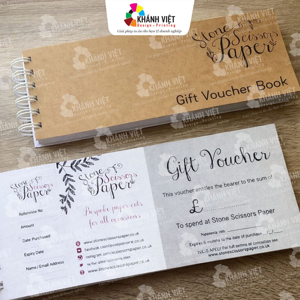 Chất liệu dùng để in voucher đóng cuốn có răng cưa để xé