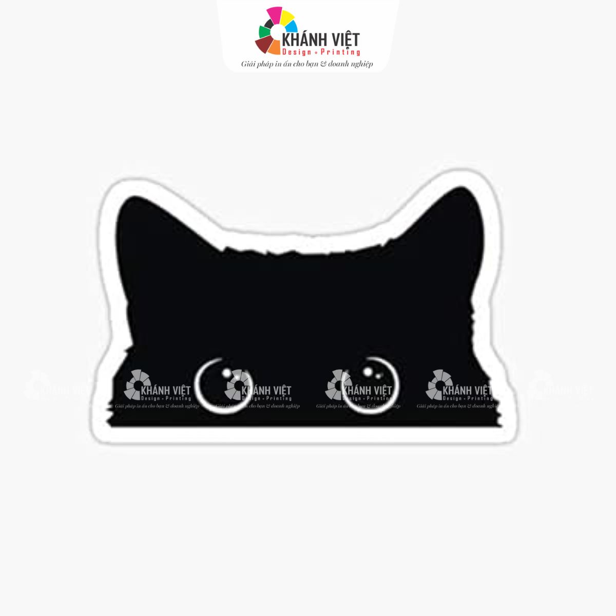 Sticker mèo đen