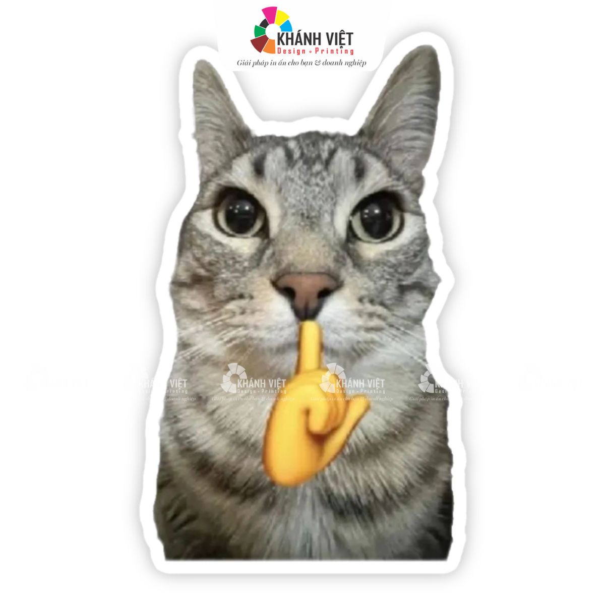 Sticker mèo nghiêm túc