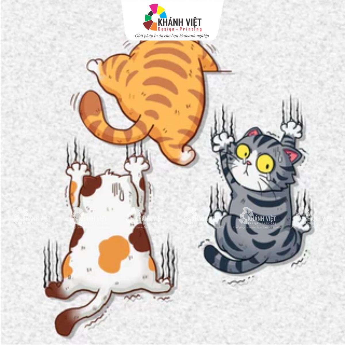 Sticker mèo cute dán xe