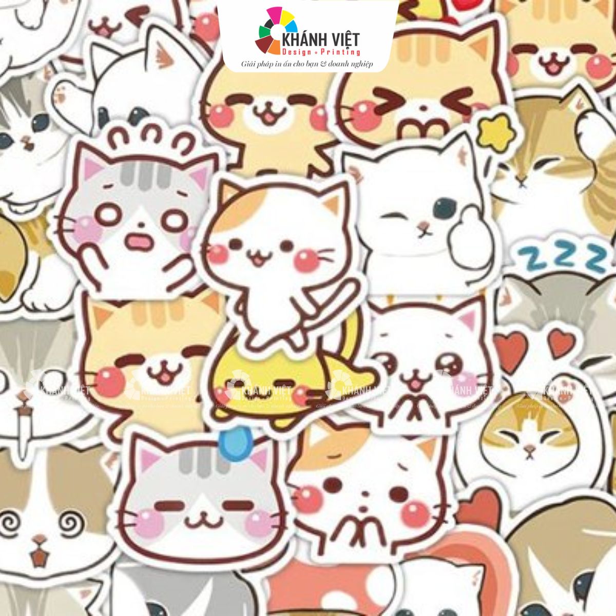 Hình dán mèo nhỏ cute