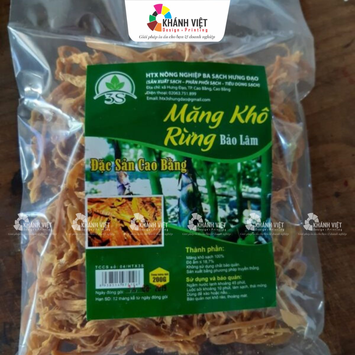 Tem dán túi măng khô chuyên nghiệp, đầy đủ thông tin