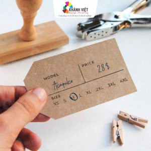 Tag giấy kraft được cắt 2 góc