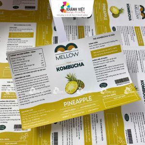 In tem nhãn kombucha