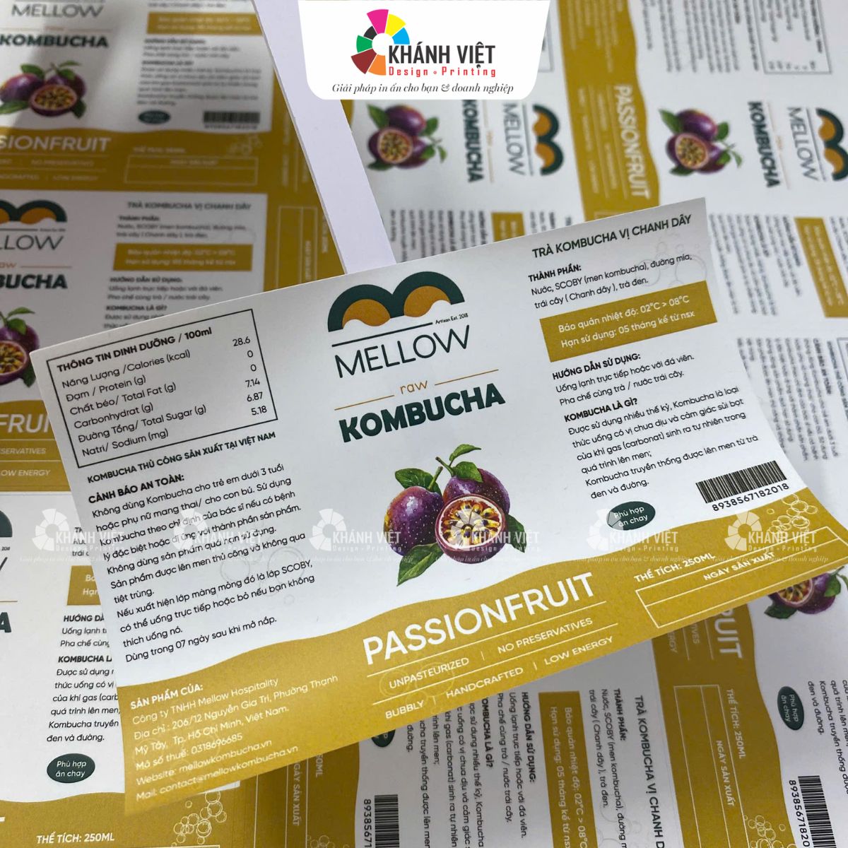 Tem dán chai kombucha đẹp, chuyên nghiệp - 13