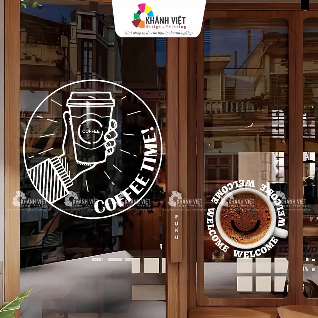 In decal dán kính trong suốt