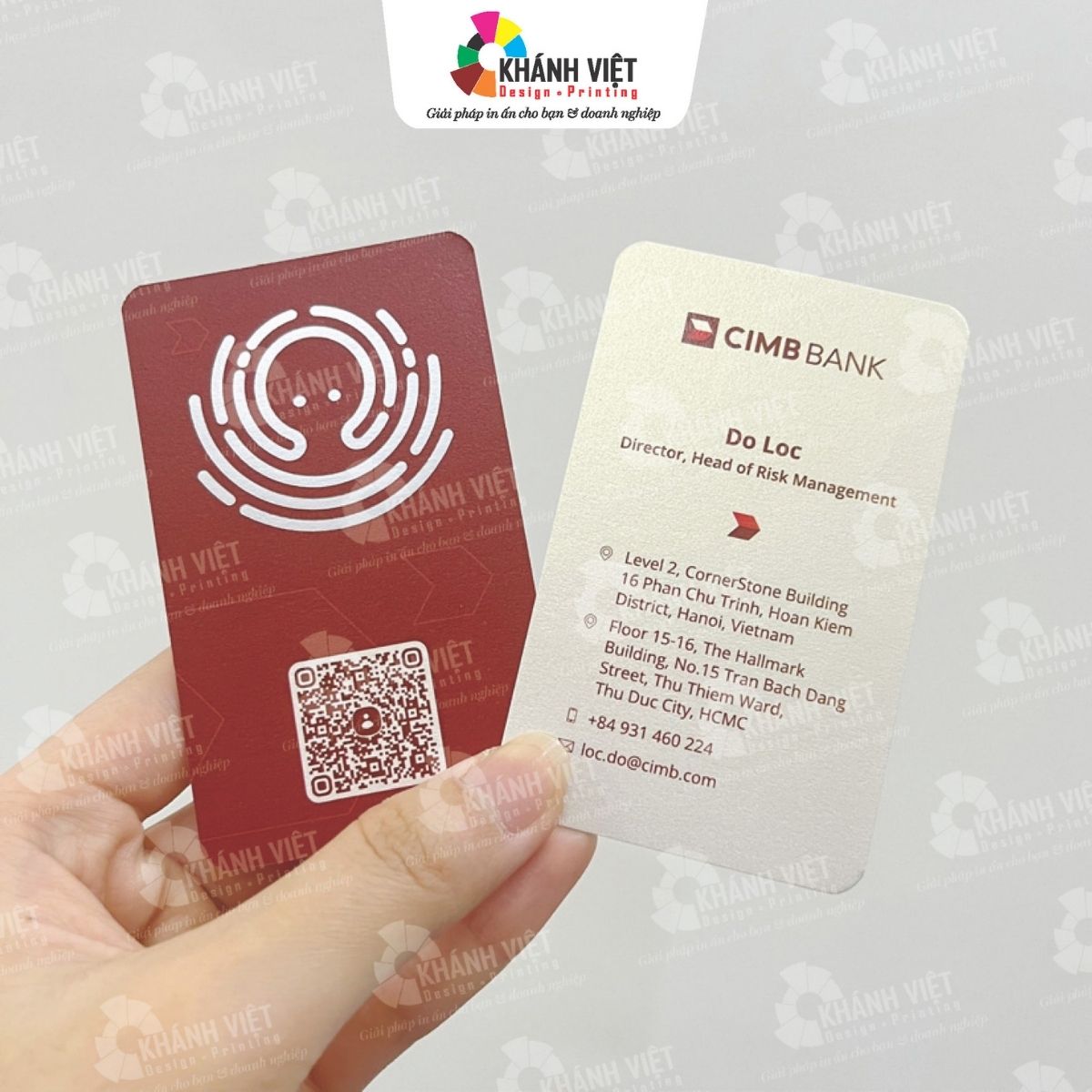 Card visit làm từ giấy Couche
