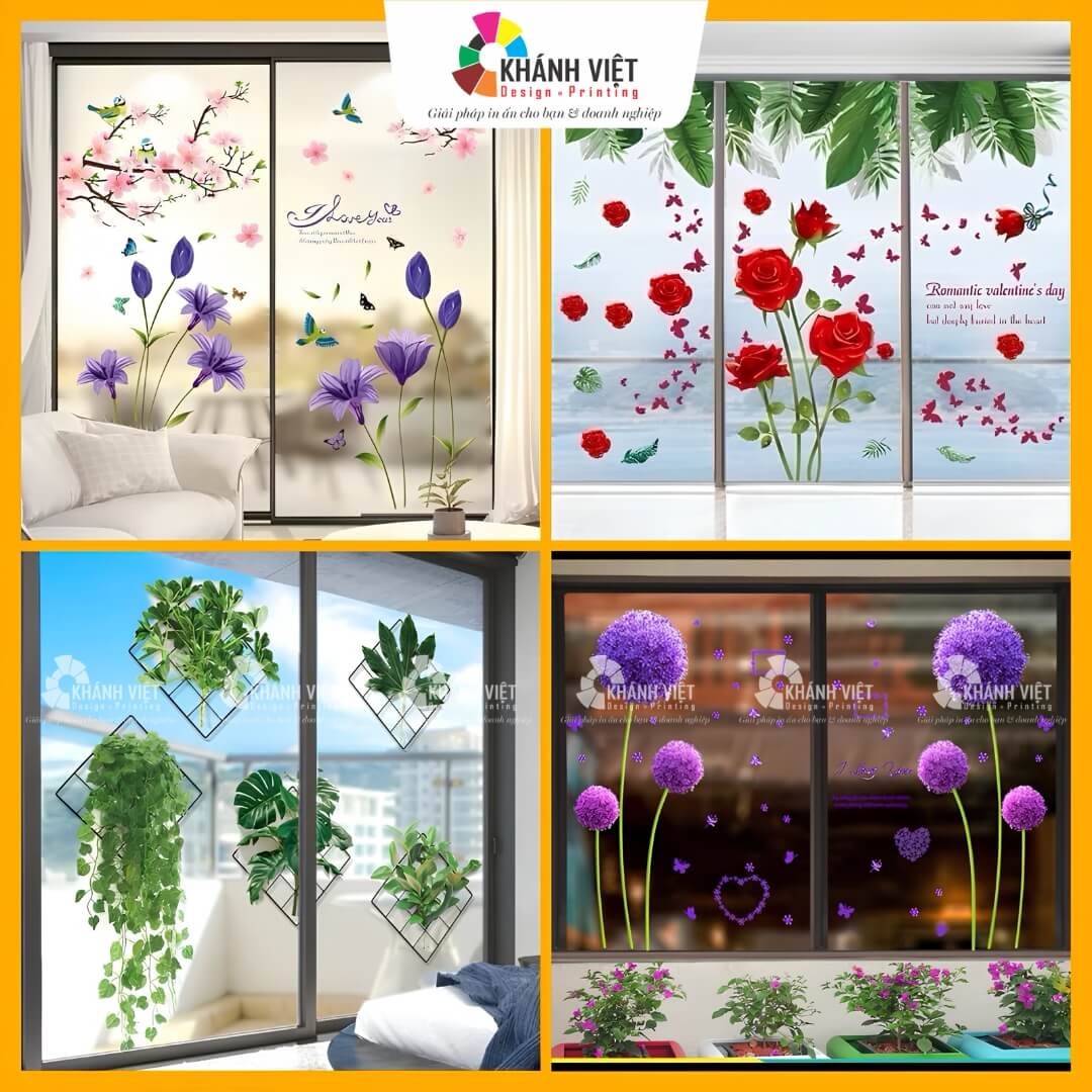 In decal dán kính theo yêu cầu